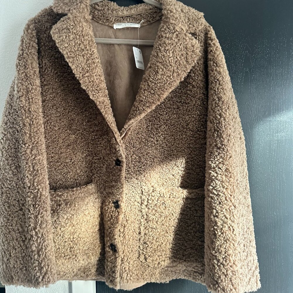 NWT Free People, ASTR the Label Willow Fuzzy Coat, Medium - Picture 4 of 16